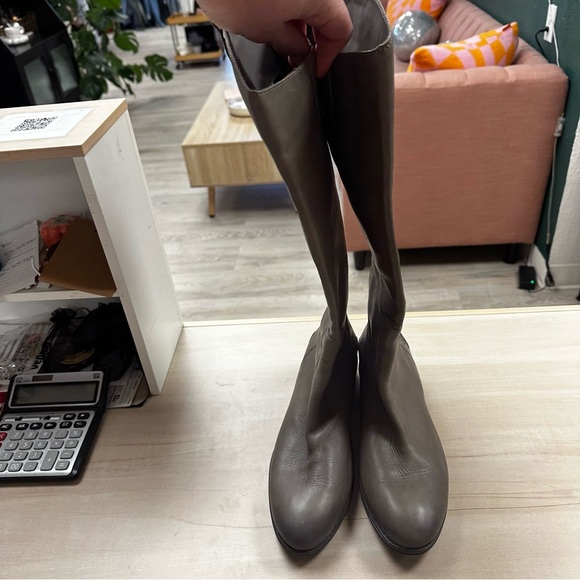 Sam Edelman gray leather penny boots - Picture 6 of 12